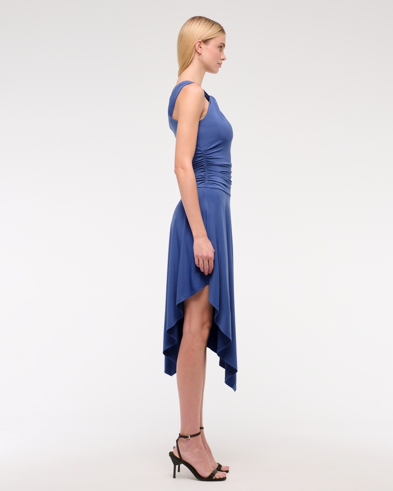Asymmetrical Knit Midi Dress