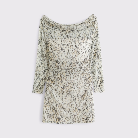 Женские платья Abercrombie & Fitch Off-The-Shoulder Mesh Mini Dress