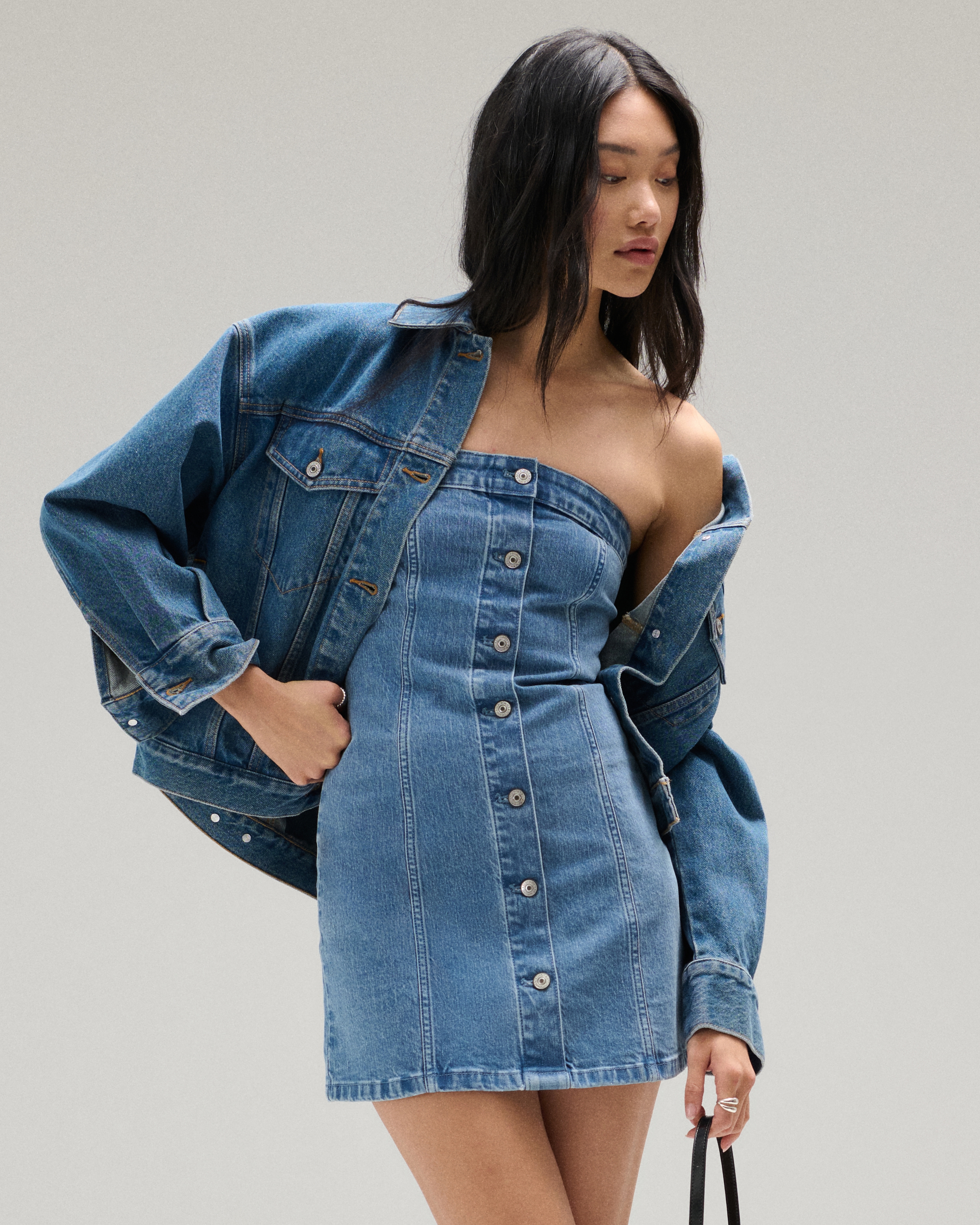 アンドマリーandmarryBonnie denim mini dress 正規品 アンドマリー andmary bonnie denim mini dress 上のみ