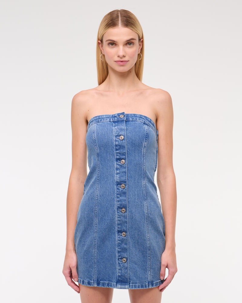 andmary Bonnie denim mini dress（Bonnie Denim Mini Dress — Hudson 