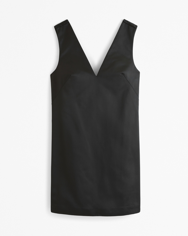 Shift Bow-Back Mini Dress, Black