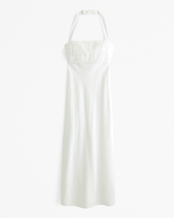 The A&F Emerson Halter Midi Dress, White