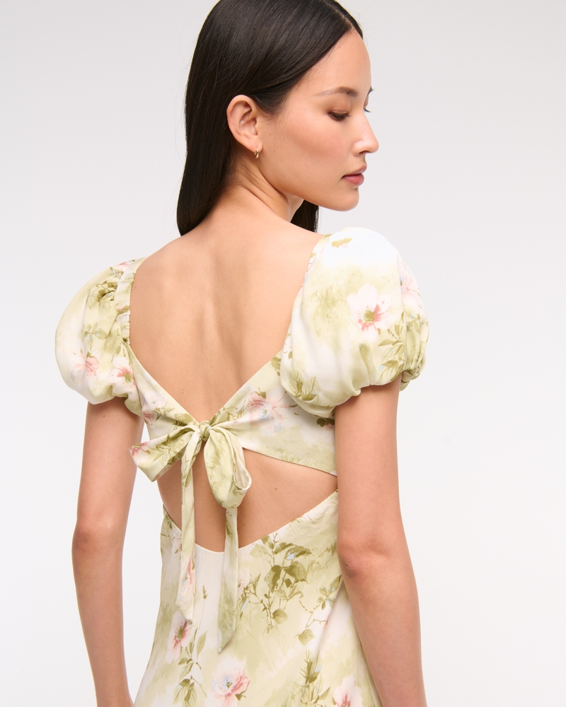 The A&F Julia Slip Puff Sleeve Midi Dress