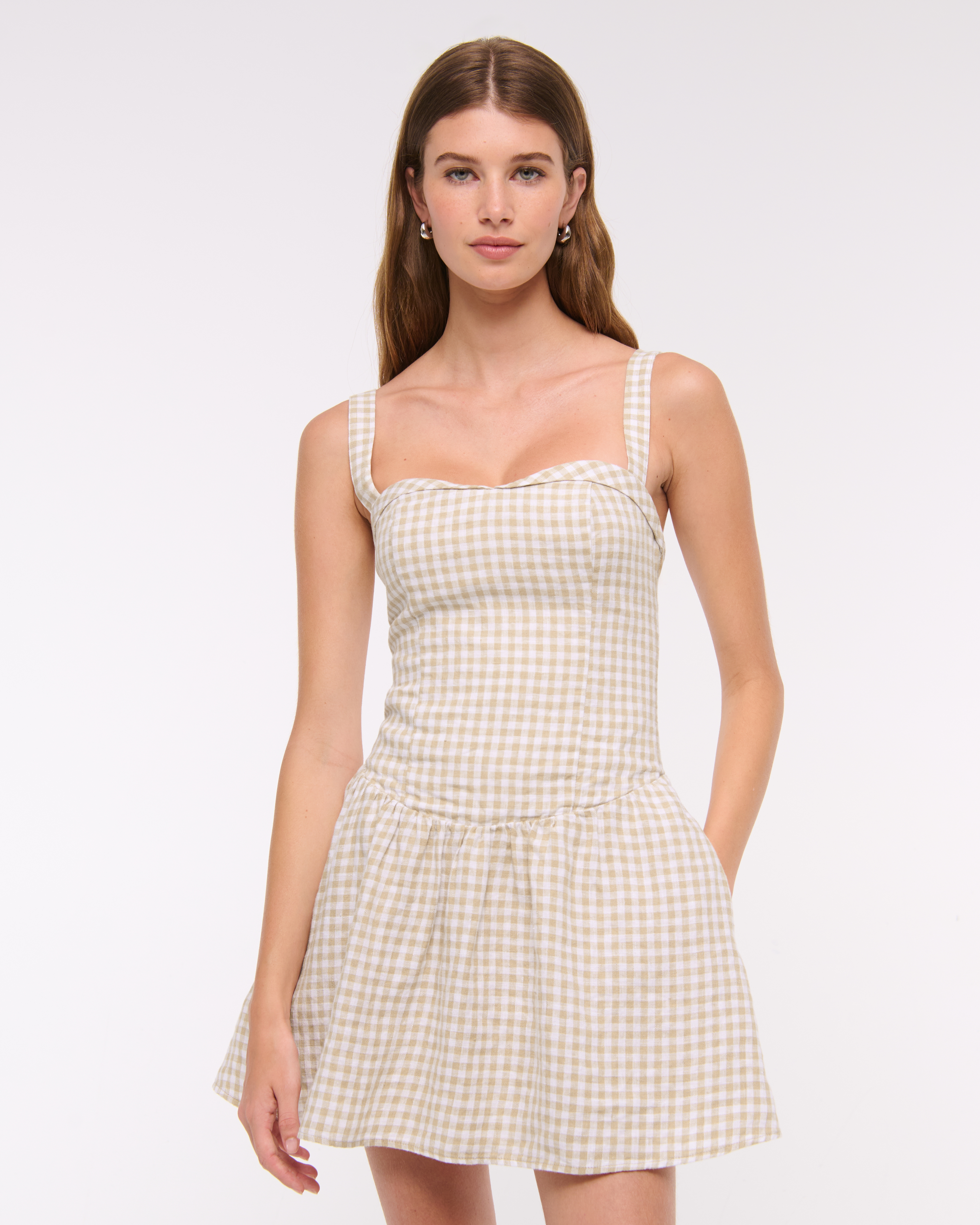 Abercrombie & Fitch Premium Linen Drop-waist Skort