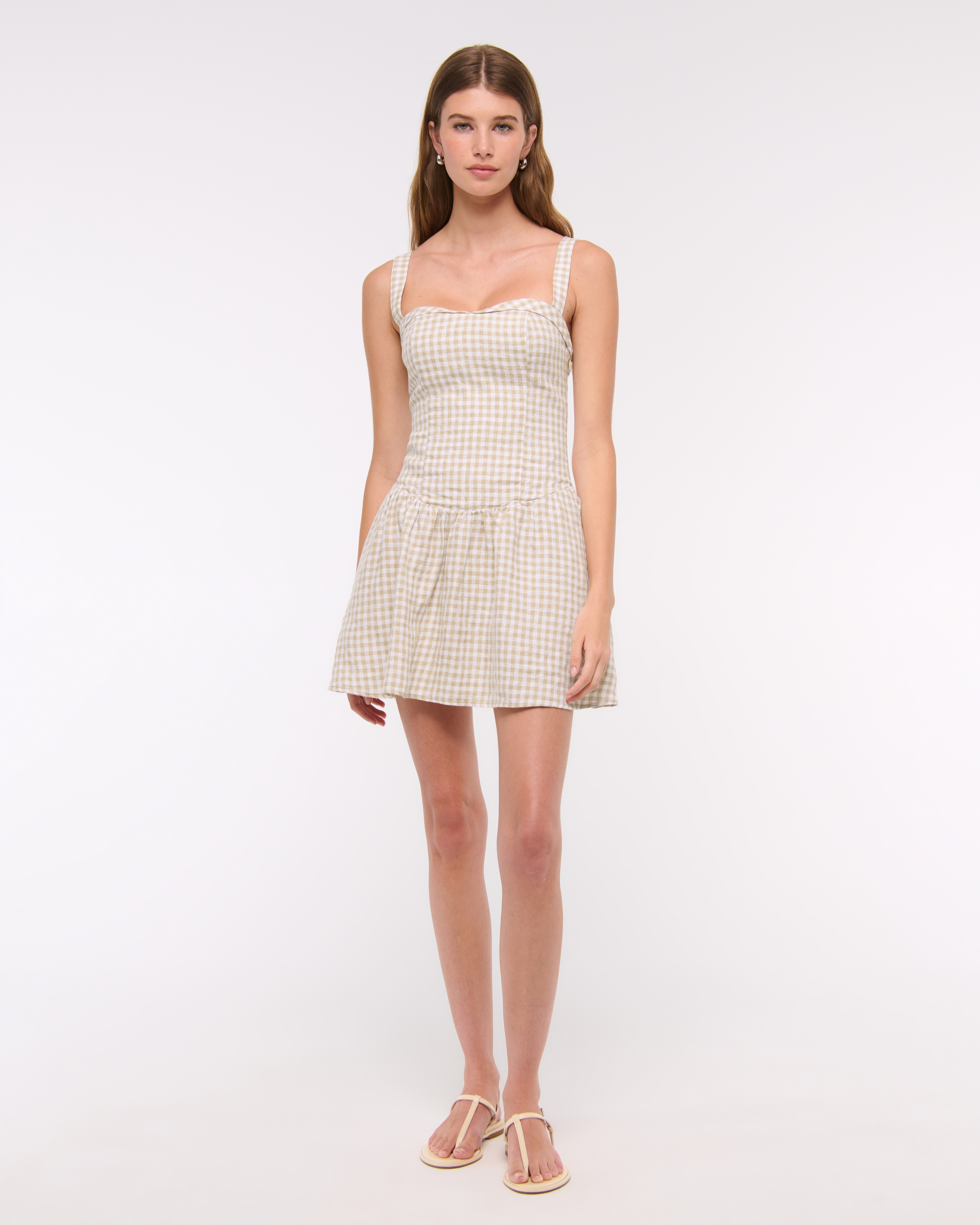 Abercrombie & Fitch Premium Linen Drop-waist Skort