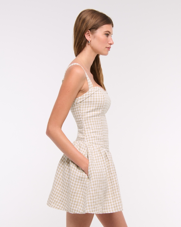 Premium Linen Drop-Waist Skort