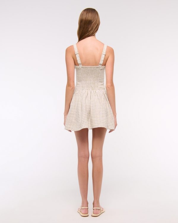 Premium Linen Drop-Waist Skort