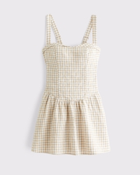 Premium Linen Drop-Waist Skort