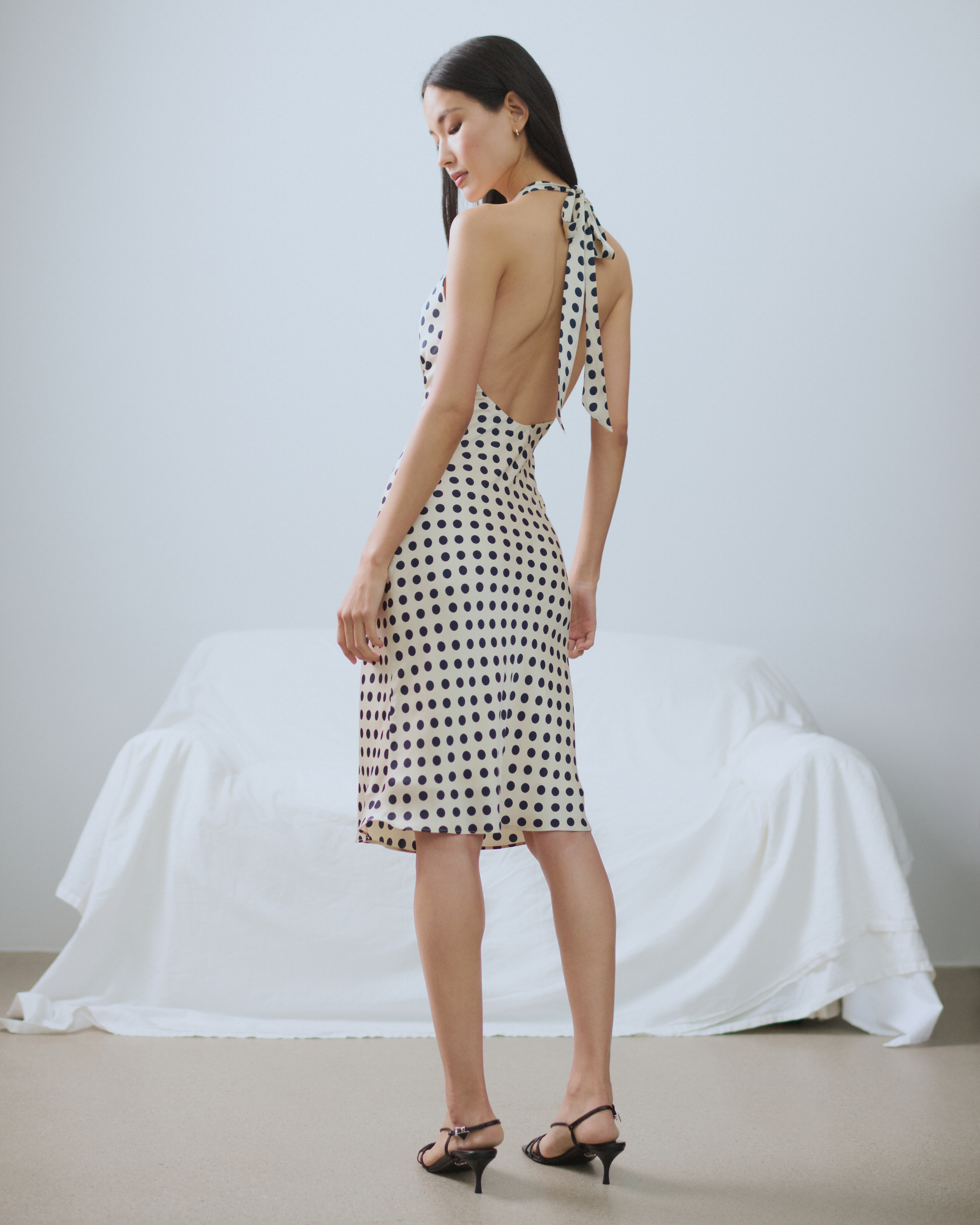 Women's Halter Knee-Length Slip Dress | Women's Clearance Women's Halter Knee-Length Slip Dress | Women's Clearance