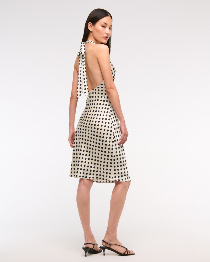 Halter Knee-Length Slip Dress