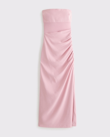 Sheer Draped Maxi Dress