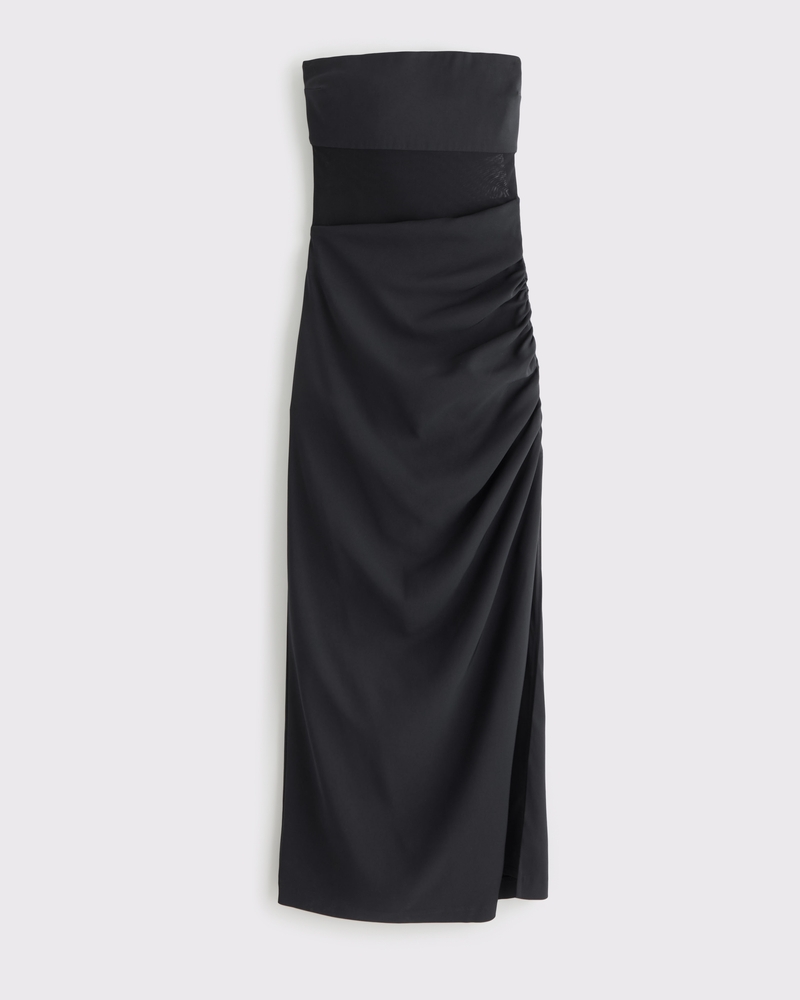 champagne dress maxi Natalia Champagne Strapless Maxi Dress - XS Size - Women's Dresses