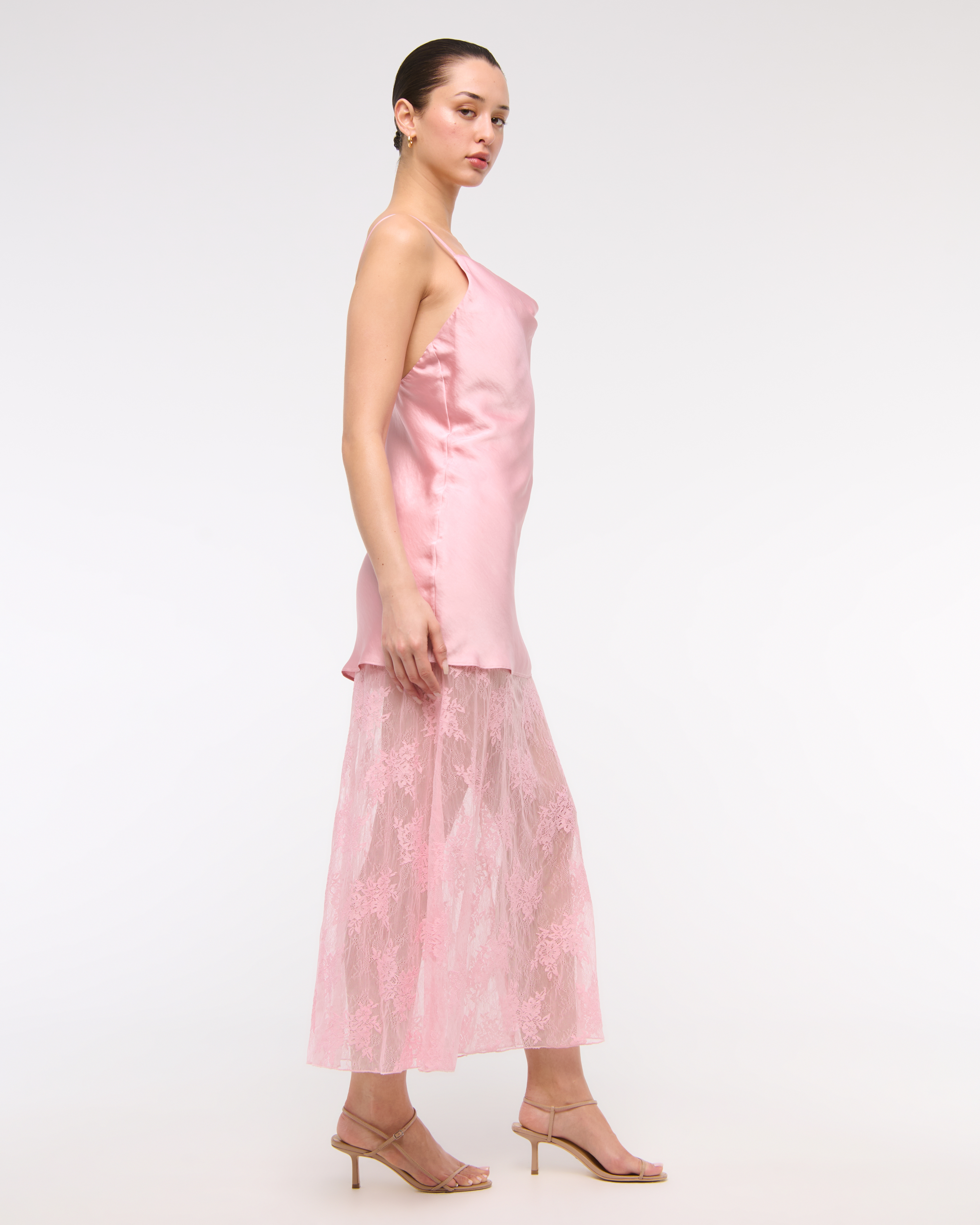 Женские платья Abercrombie & Fitch Cowl Neck Lace Maxi Dress — фото 3