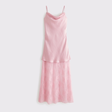 Женские платья Abercrombie & Fitch Cowl Neck Lace Maxi Dress