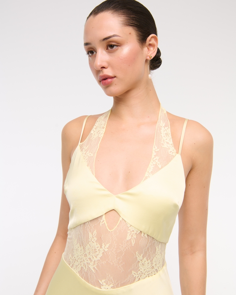 The A&F Julia Slip Lace Halter Maxi Dress