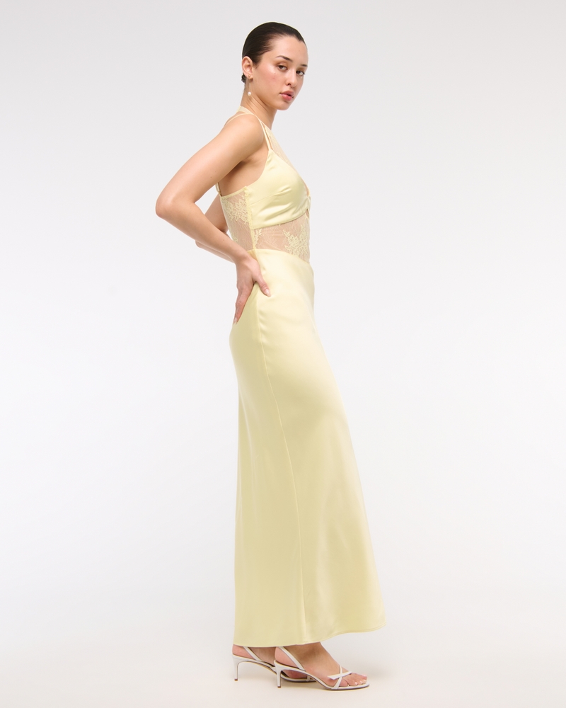 The A&F Julia Slip Lace Halter Maxi Dress