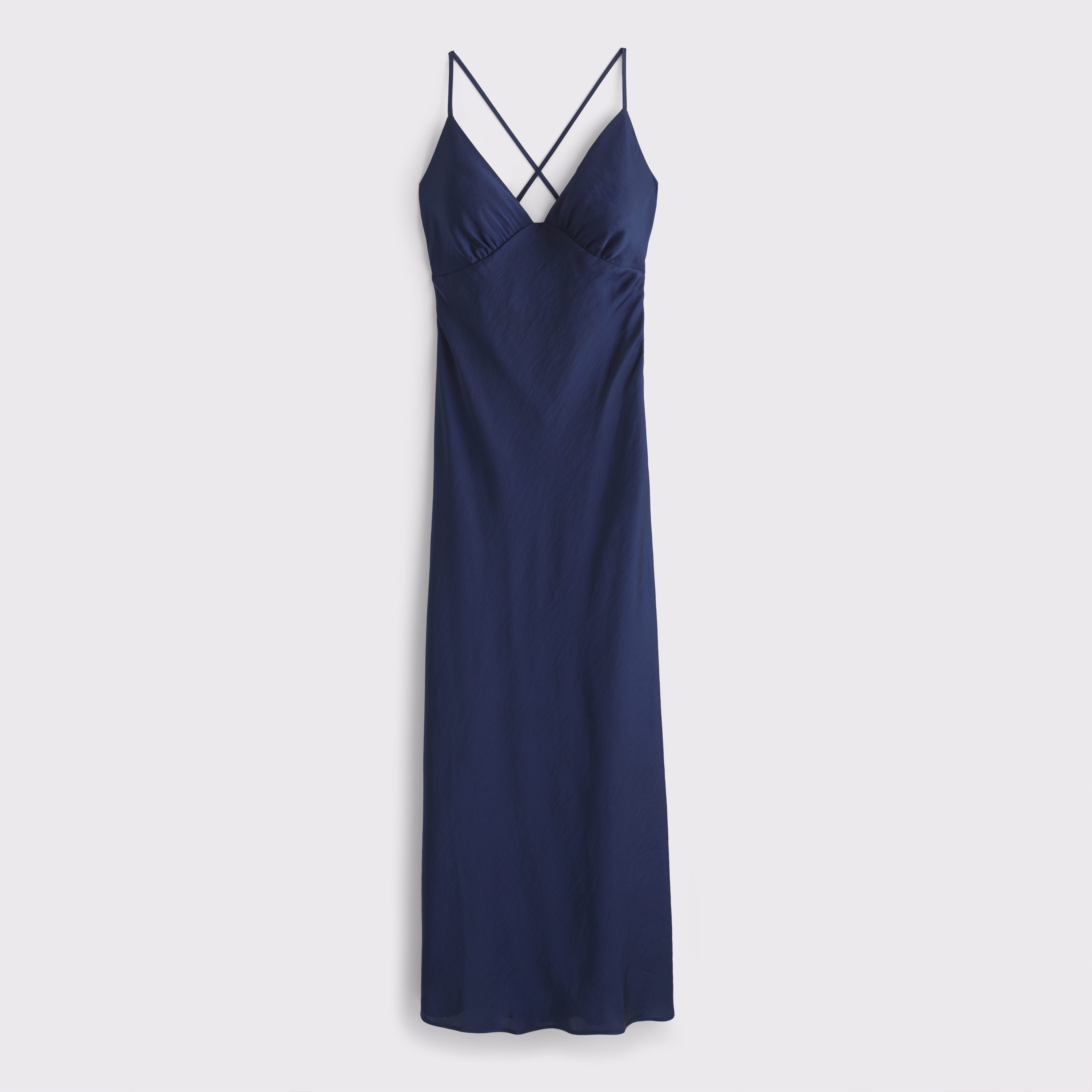 Abercrombie & Fitch The A&f Julia Slip Tie-back Maxi Dress In Blue