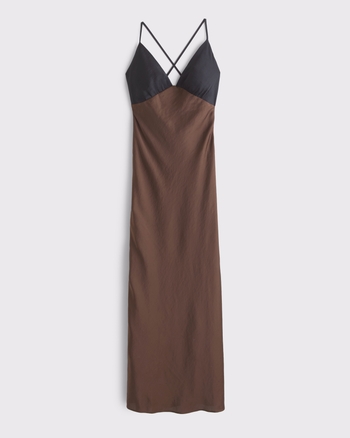 The A&F Julia Slip Tie-Back Maxi Dress
