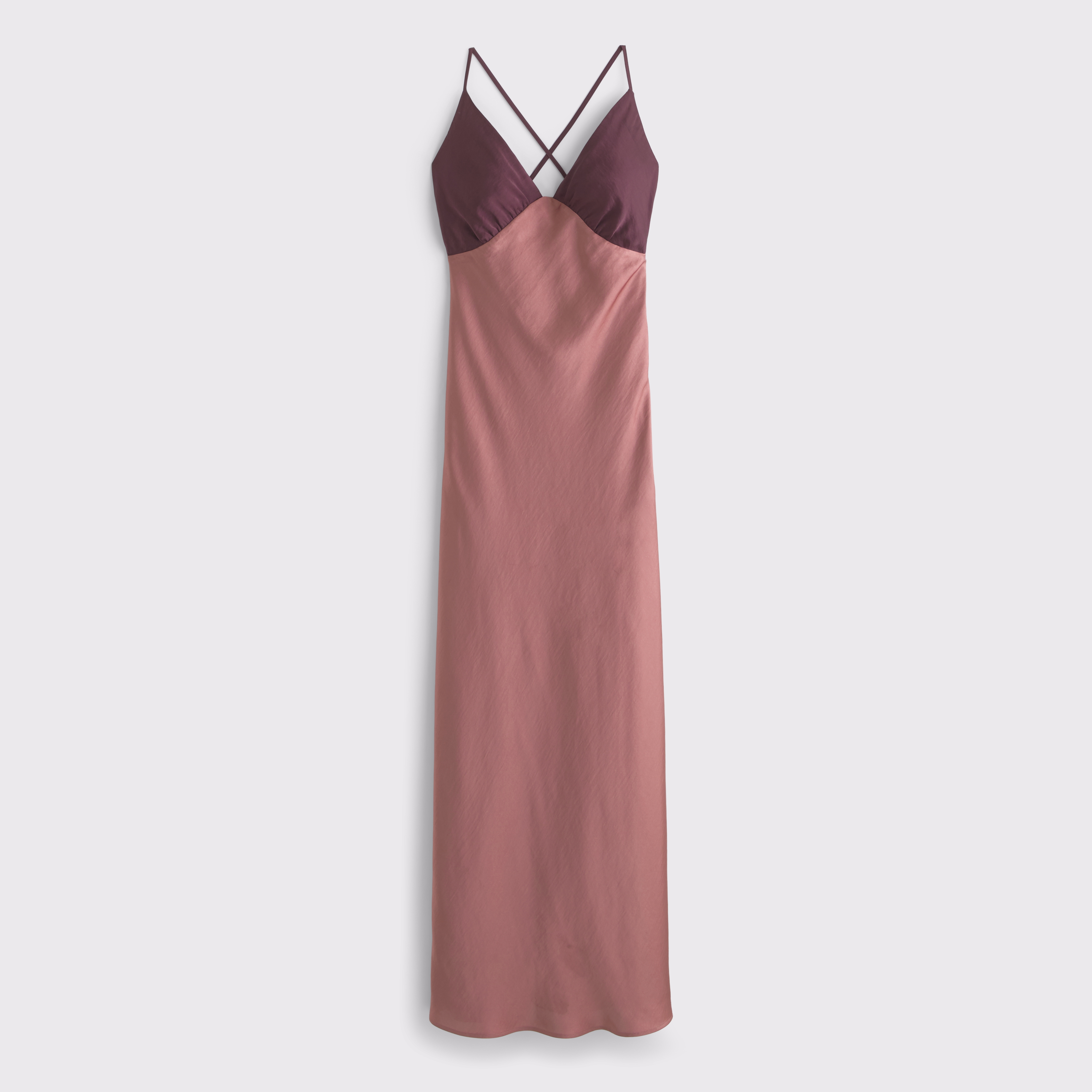 Abercrombie & Fitch The A&f Julia Slip Tie-back Maxi Dress In Pink