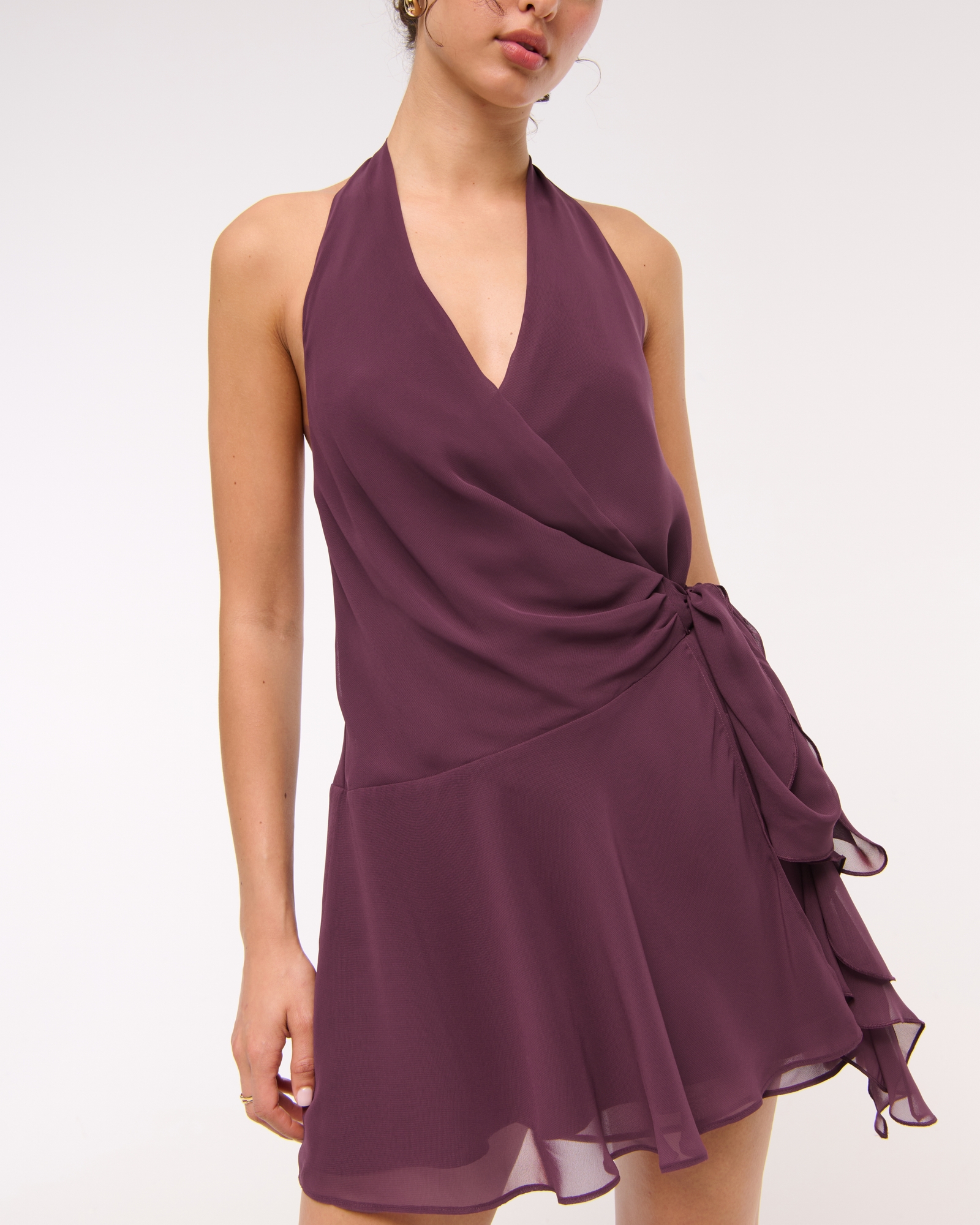 Women's Draped Halter Mini Dress | Women's Dresses & Jumpsuits |  Abercrombie.com