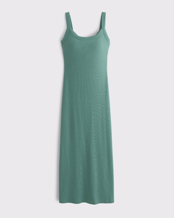 Women's Bra-Free Essential 90s Rib Midi Dress | Women's Dresses & Jumpsuits | Abercrombie.com