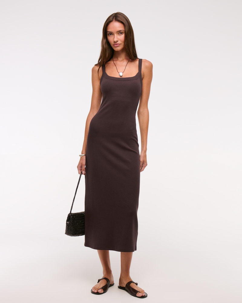One-Shoulder Maxi Sweater Dress