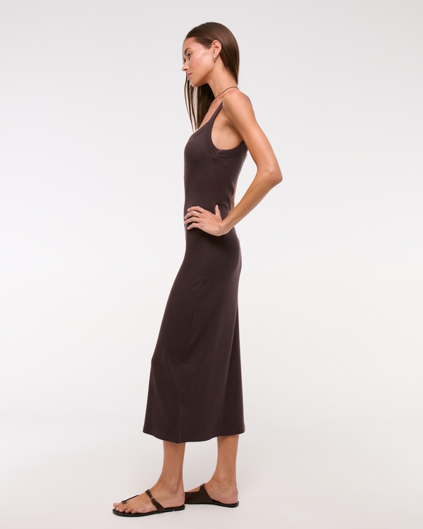 Bra-Free Essential 90s Rib Midi Dress