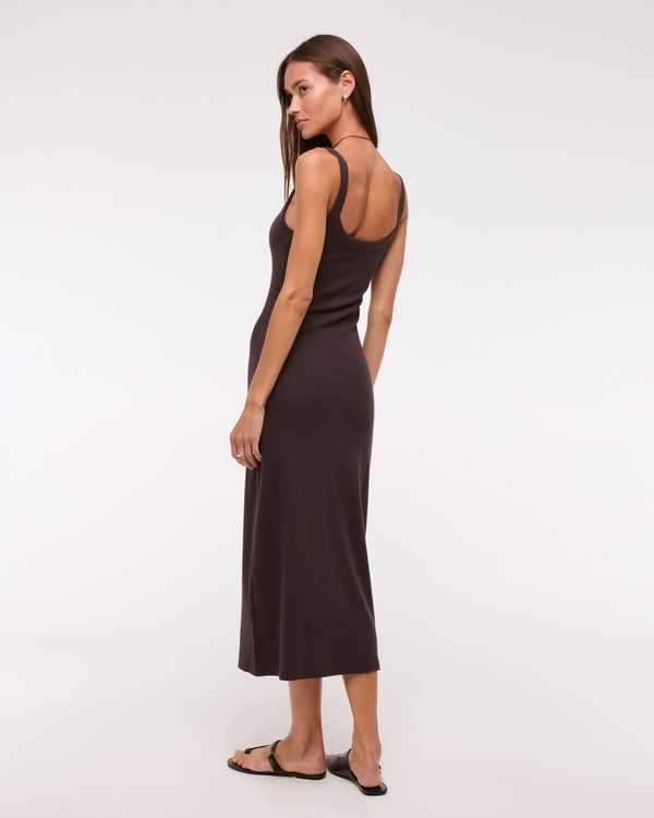 Bra-Free Essential 90s Rib Midi Dress