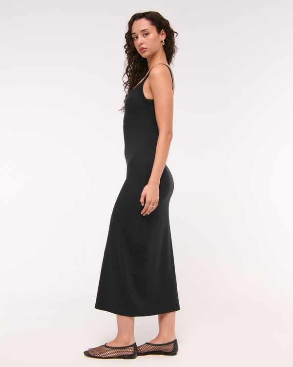 Bra-Free Essential 90s Rib Midi Dress