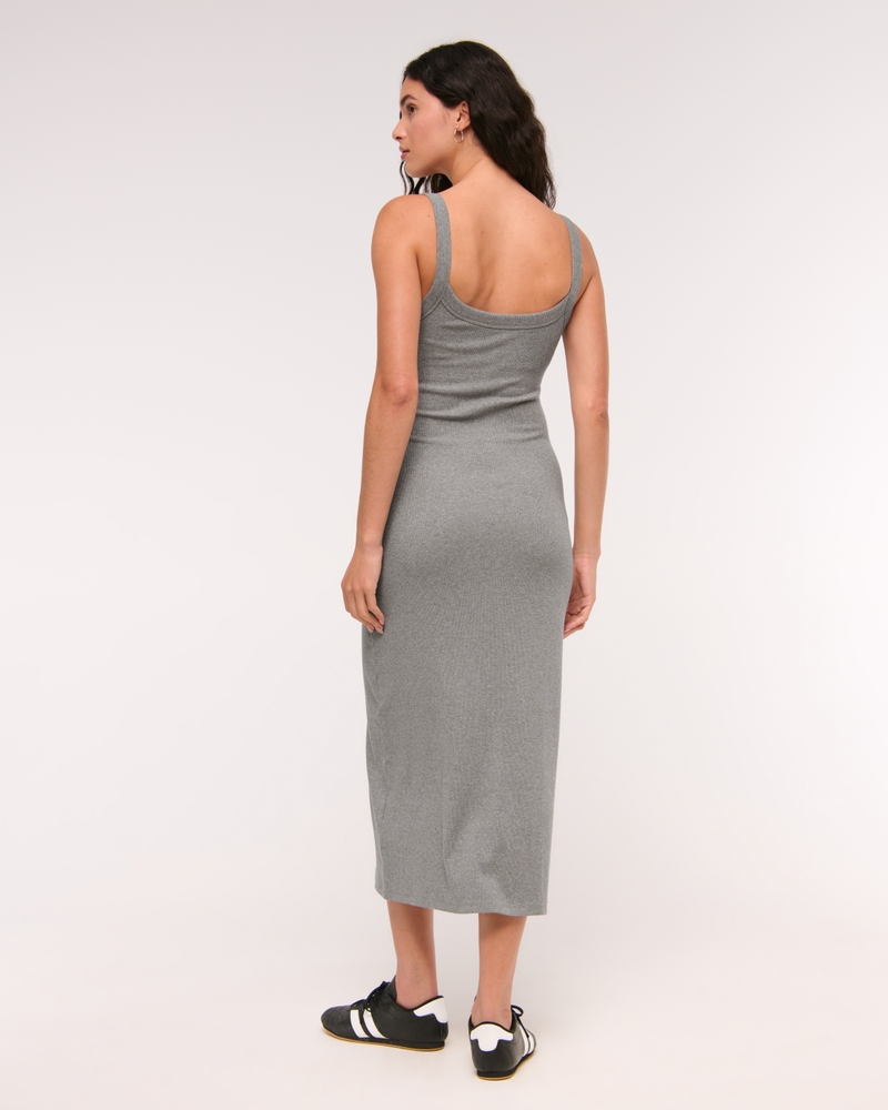 Bra-Free Essential 90s Rib Midi Dress