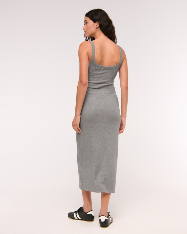 Bra-Free Essential 90s Rib Midi Dress