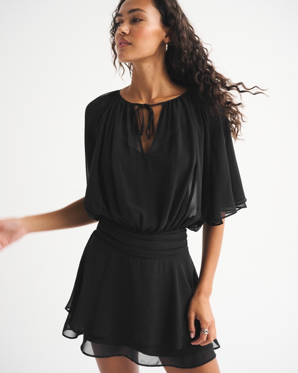 acler mini dresses Acler Surrey Floral Ombr Mini Dress, Raspberry Ombre, Women's, 4, Cocktail & Party Wedding Guest Dresses Mini Dresses