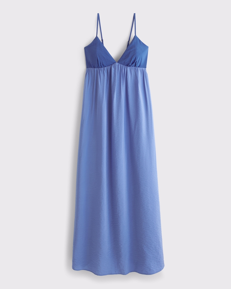 Bra-Free Clasp-Back Flowy Maxi Dress