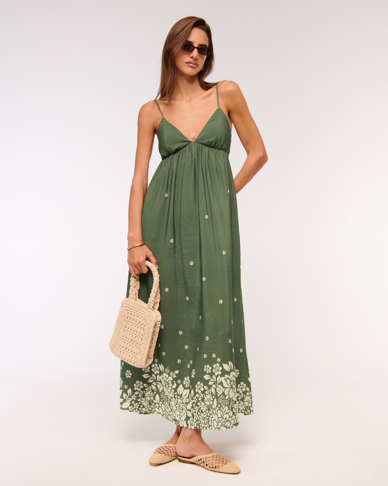 Bra-Free Flowy Tie-Back Maxi Dress