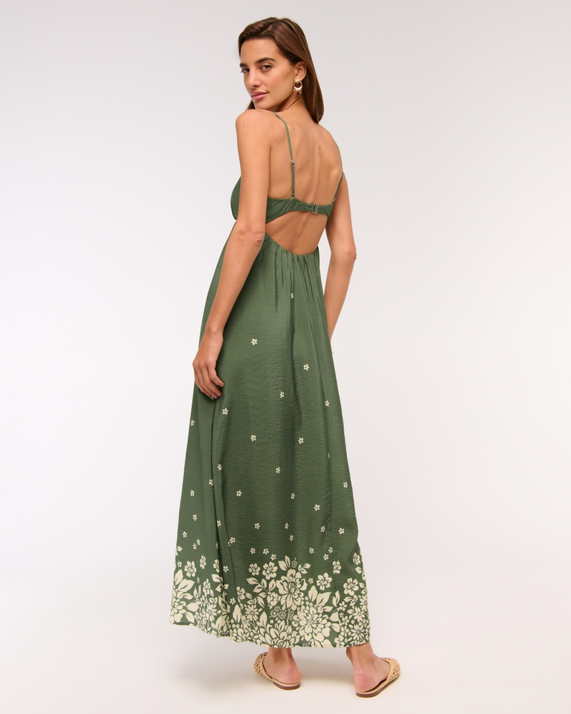 Bra-Free Flowy Tie-Back Maxi Dress