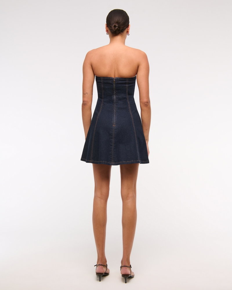 The A&F Mila Strapless Denim Mini Dress