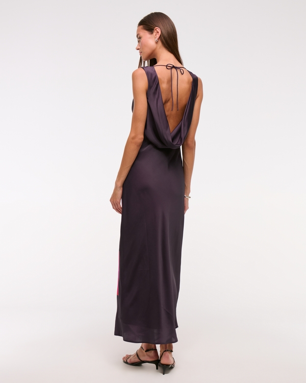 chinese dress ladies Cowl Back Satin Charmeuse Maxi Dress – WeWoreWhat