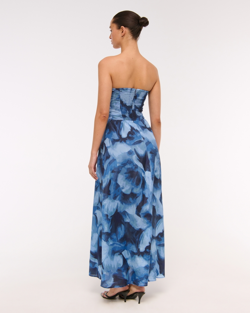 Strapless Hardware Cutout Maxi Dress