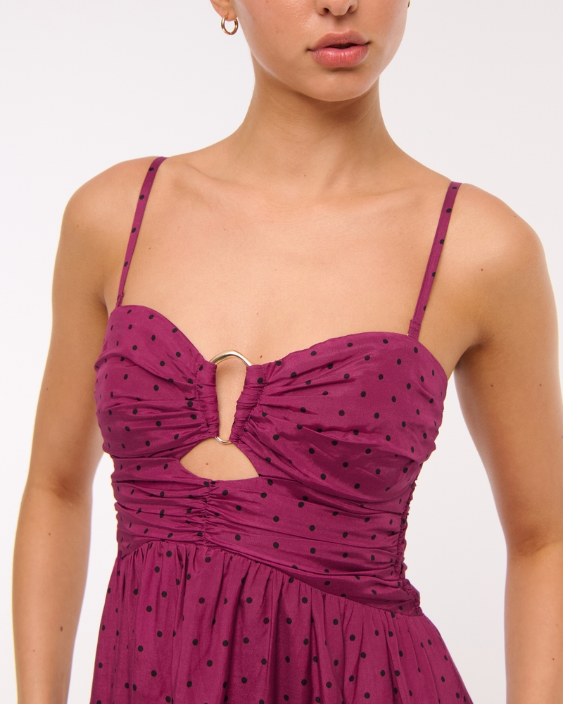 Strapless Hardware Cutout Maxi Dress