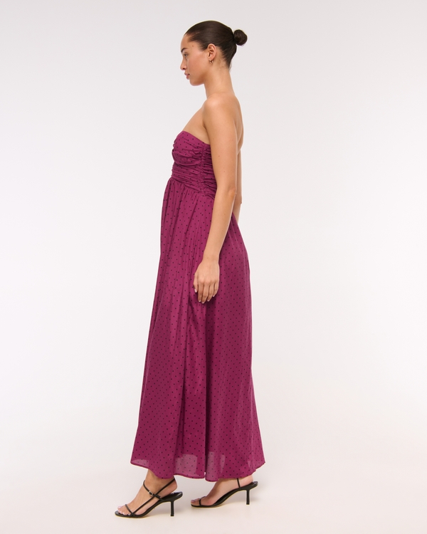 Strapless Hardware Cutout Maxi Dress