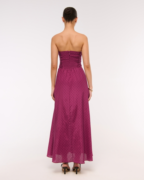 Strapless Hardware Cutout Maxi Dress