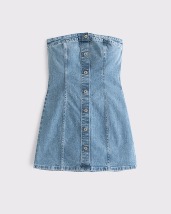 The A&F Mara Strapless Denim Mini Dress