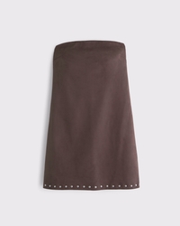 The A&F Scarlett Strapless Vegan Suede Studded Skort