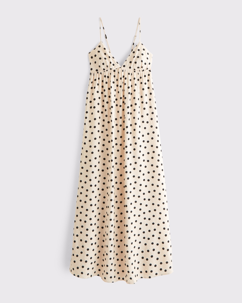 Bra-Free Clasp-Back Flowy Maxi Dress