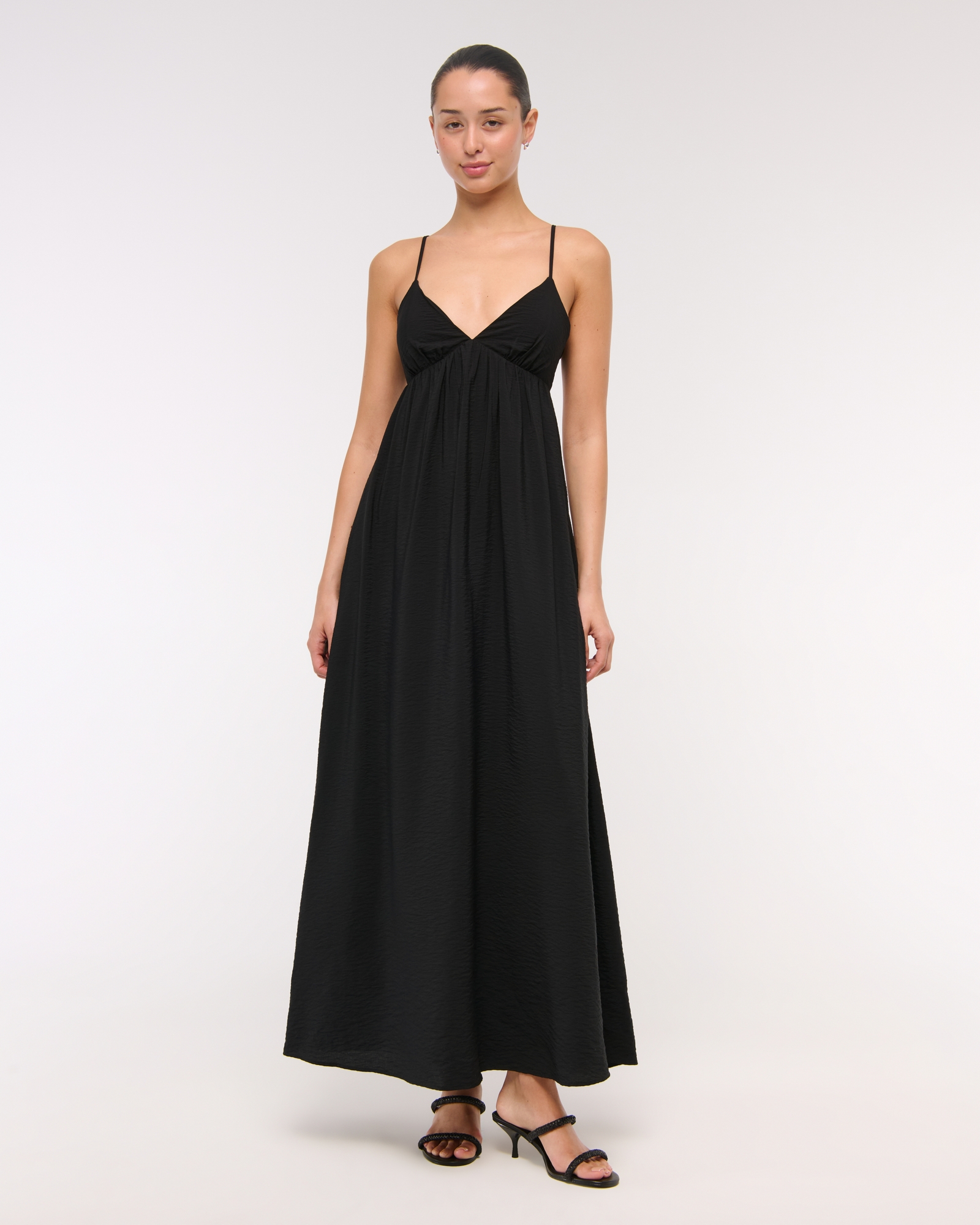 Bra-Free Clasp-Back Flowy Maxi Dress