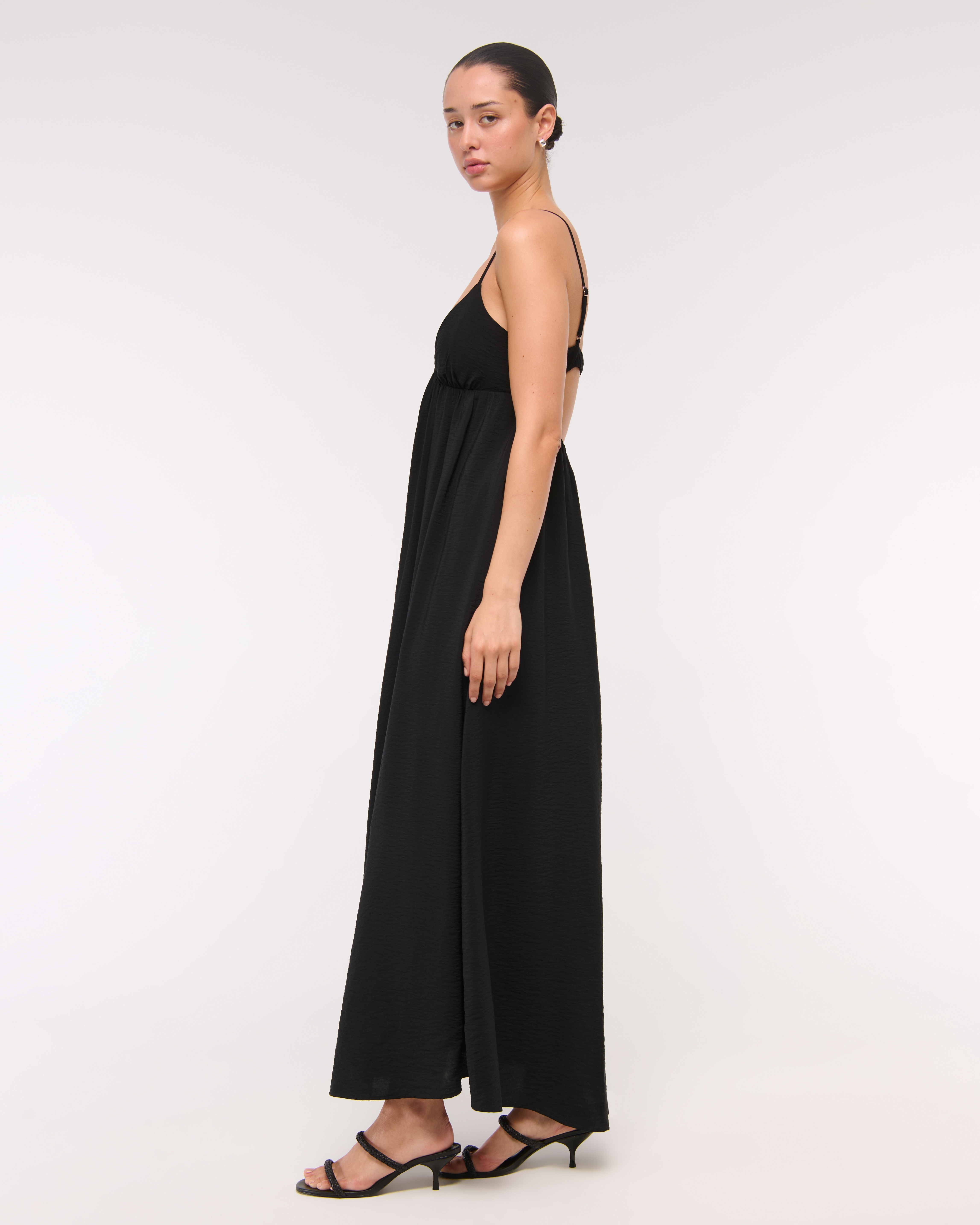 日本未入荷★Karen Millen ドレープバックマキシワンピース 安心追跡【KAREN MILLEN】メタリックロゼッタマキシドレス