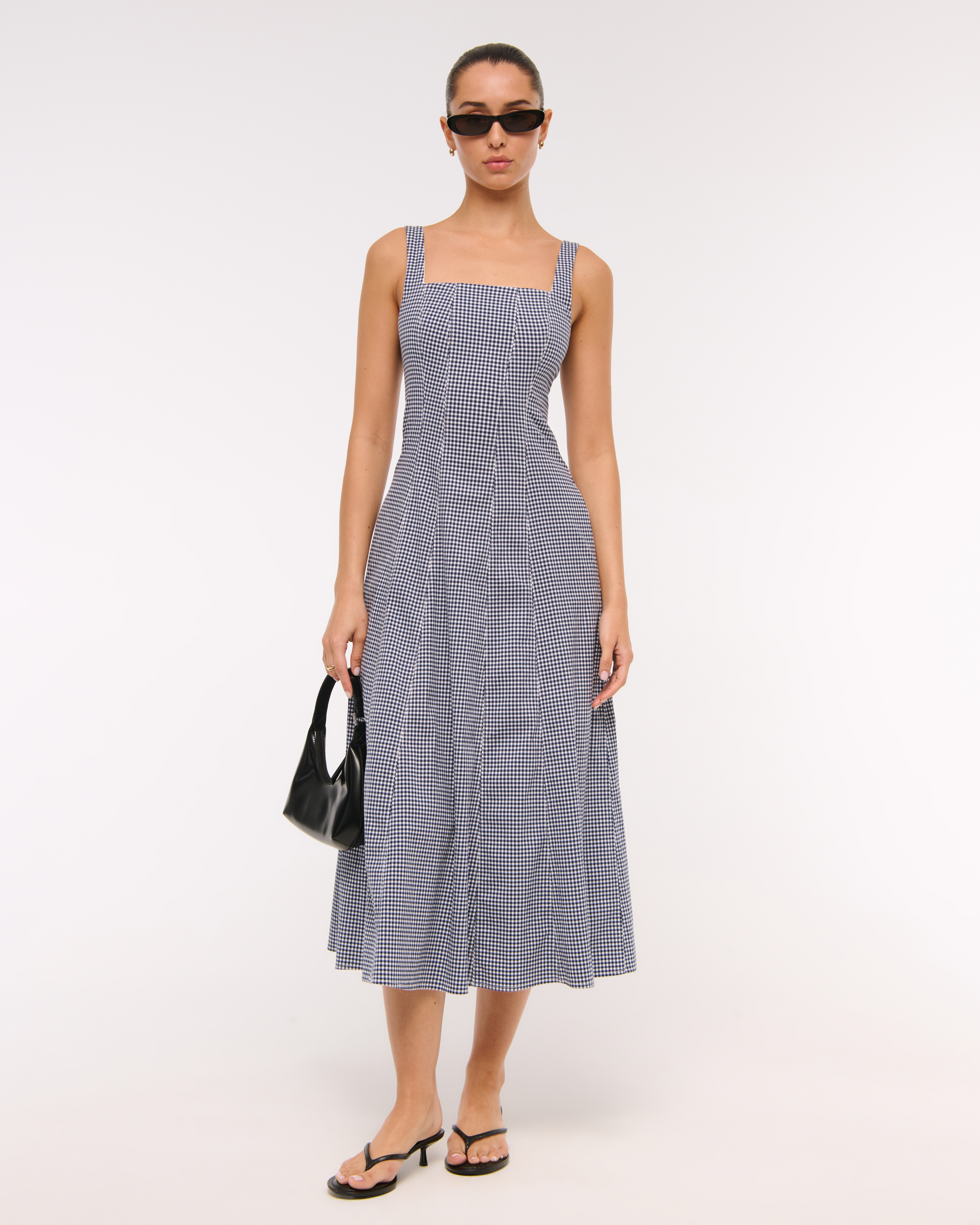 Abercrombie & Fitch The A&f Mila Midi Dress In Blue