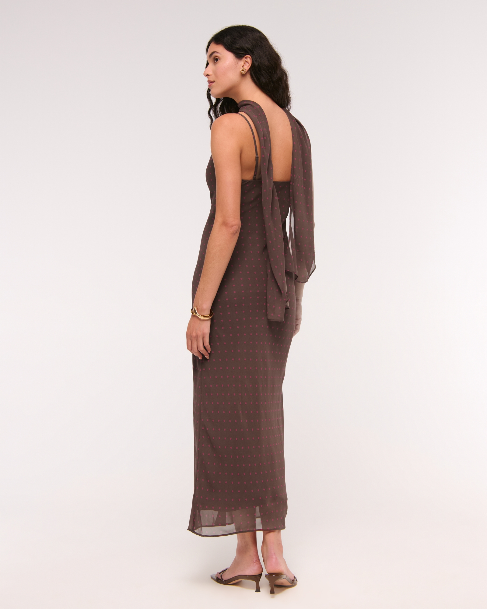 Women's The A&F Julia Slip Scarf Maxi Dress | Women's Clearance |  Abercrombie.com