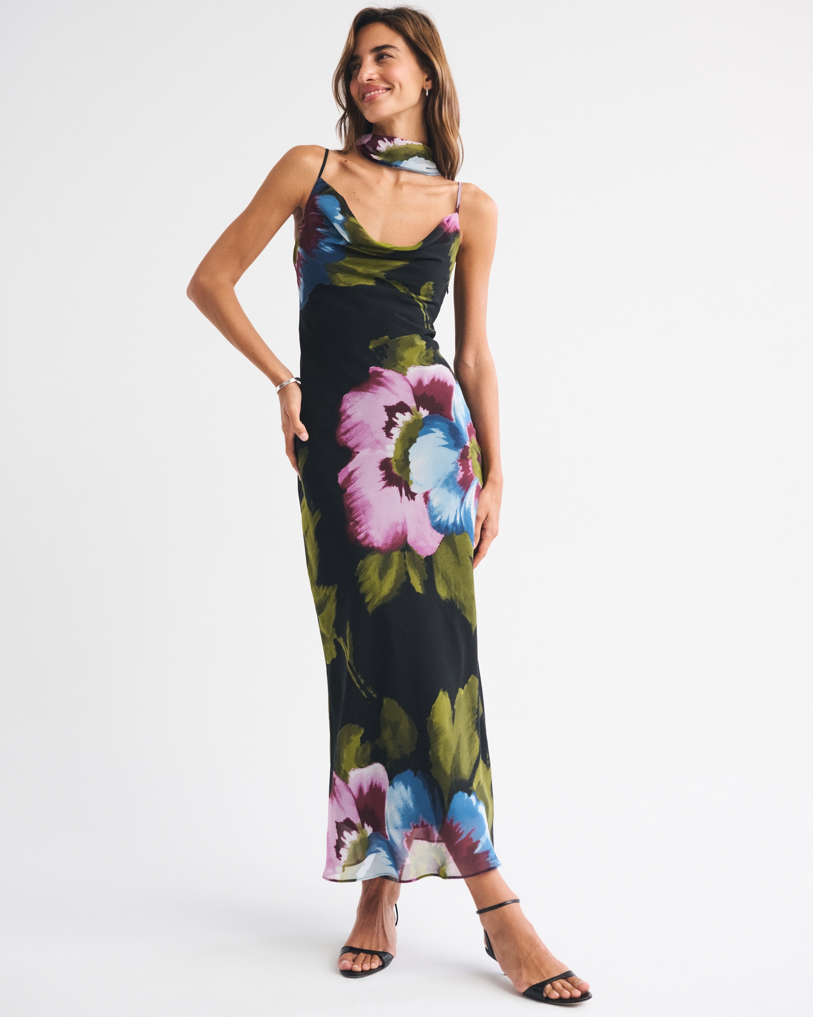 The A&F Julia Slip Scarf Maxi Dress
