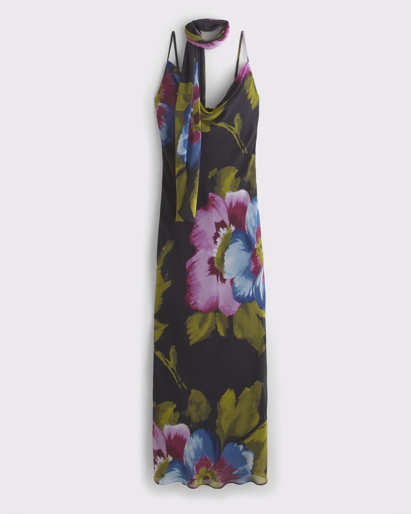 The A&F Julia Slip Scarf Maxi Dress